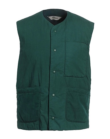 ASPESI Gilet Emerald green 100% Cotton