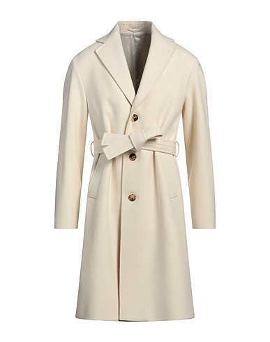 LARDINI Coat Ivory 80% Wool, 20% Polyamide