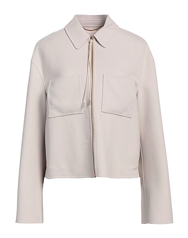 AGNONA Jacket Light grey 97% Wool, 2% Elastane, 1% Polyamide, Metal