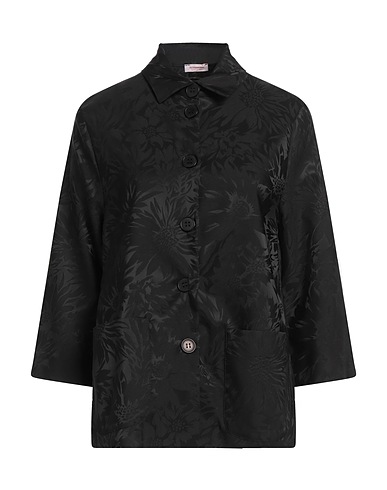 ROSSOPURO Full-length jacket Black 99% Cotton, 1% Elastane