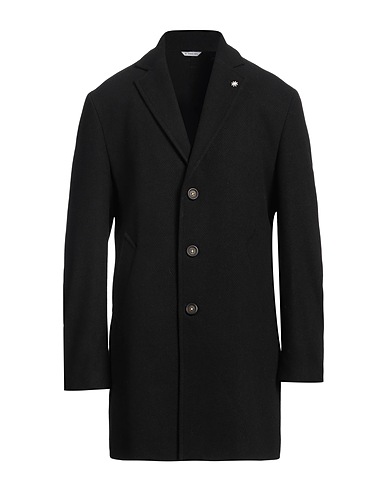 MANUEL RITZ Manteau long Noir 50% Laine, 40% Polyester, 10% Autres fibres