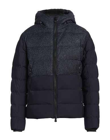 PEOPLE OF SHIBUYA Shell  jacket Navy 92% Polyamide, 8% Elastane, Acrylic, Virgin Wool, Polyester