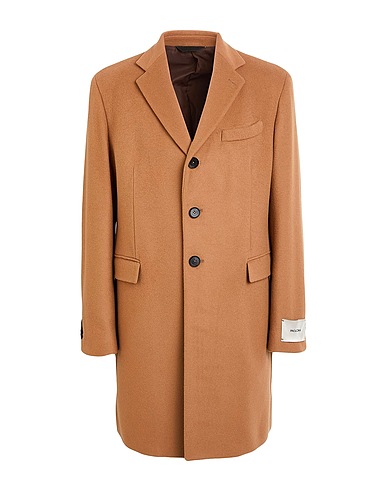 PAOLONI Coat Camel 70% Virgin Wool, 20% Polyamide, 10% Cashmere