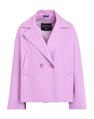 CINZIA ROCCA Coat ICONS Mauve 80% Virgin Wool, 20% Nylon