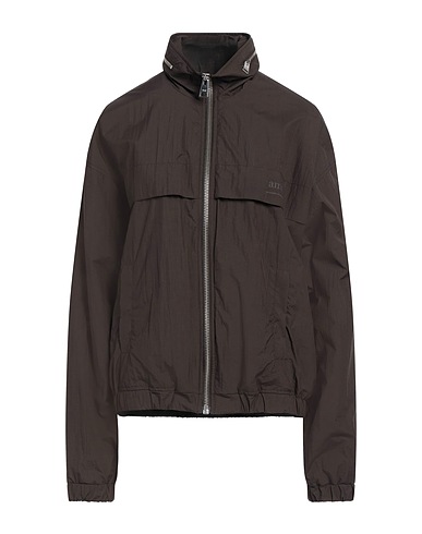 AMI ALEXANDRE MATTIUSSI Jacket Dark brown 100% Polyamide