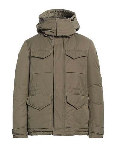 THREE STROKE Piumino Verde militare 60% Poliestere, 40% Cotone