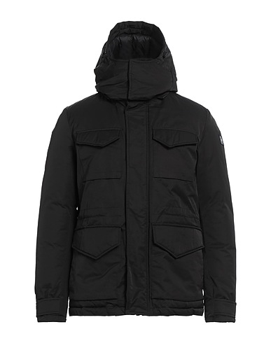 THREE STROKE Shell jacket Black 60% Polyester, 40% Cotton