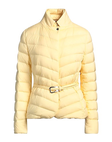 MOORER Shell jacket Pastel yellow 95% Polyamide, 5% Polyurethane