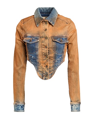 KNWLS Jeansjacke Lederfarben 88% Baumwolle, 7% Recyceltes Polyester, 5% Elastan