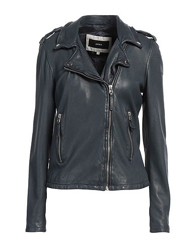 ARMA Biker jacket Navy blue 100% Sheepskin