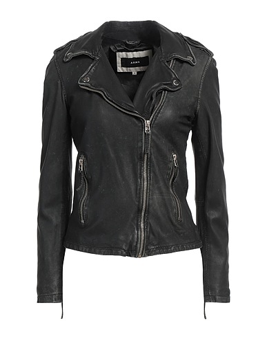 ARMA Bikerjacke Schwarz 100% Schafleder