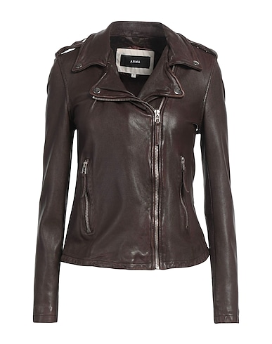 ARMA Biker jacket Dark brown 100% Sheepskin
