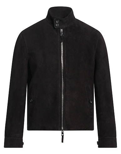 JEANJ Jacket Dark brown 100% Leather