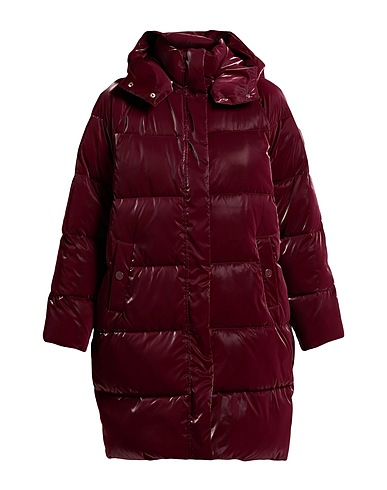 ELISABETTA FRANCHI Shell jacket Burgundy 97% Polyester, 3% Polyurethane