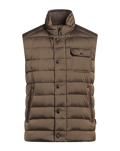 MOORER Gilet Khaki 95% Polyamide, 5% Polyurethane