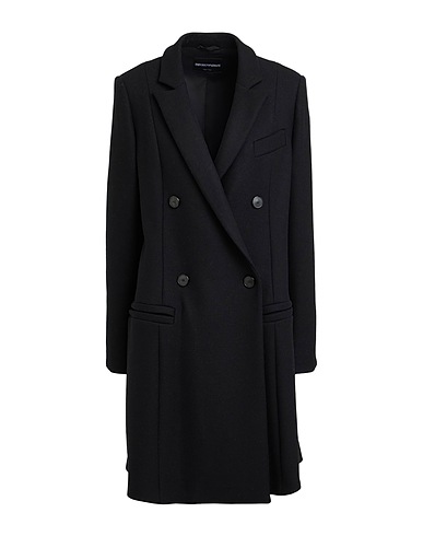EMPORIO ARMANI Coat Black 80% Virgin Wool, 20% Polyamide