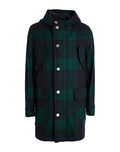 BRIAN DALES Coat Dark green 100% Wool