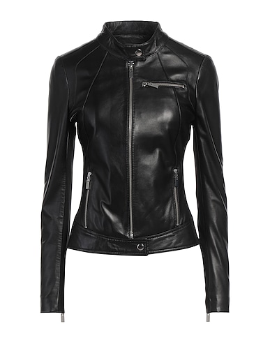 ARMA Bikerjacke Schwarz Lammleder