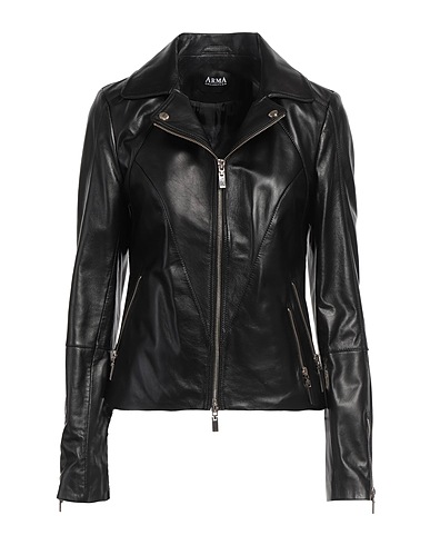ARMA Giacca biker Nero Pelle di agnello