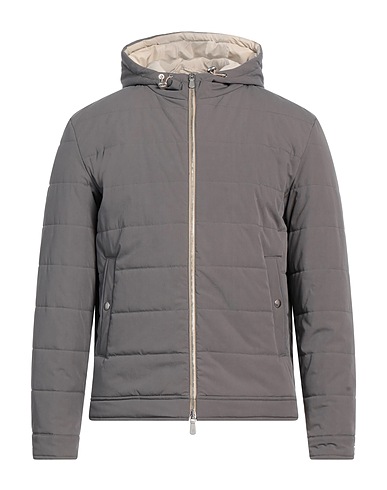 ELEVENTY Shell jacket Grey 77% Cotton, 23% Polyamide