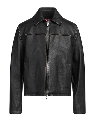 DIESEL Jacket Black 100% Lambskin