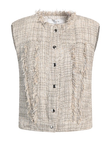 IRO Gilet Beige 55% Linen, 38% Cotton, 5% Viscose, 2% Metallic fiber