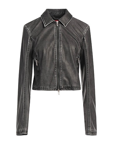 DIESEL Giacca biker Antracite 100% Poliestere, Poliuretano