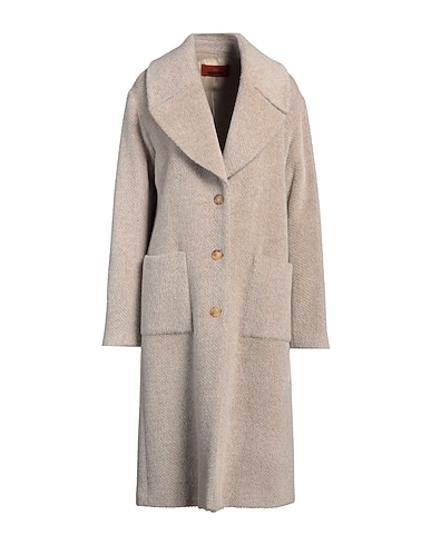 MISSONI Coat Beige 66% Alpaca wool, 20% Polyamide, 14% Wool
