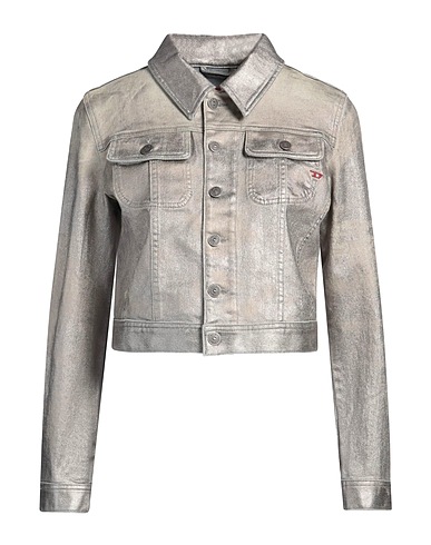 DIESEL Denim jacket KHAKI 90% Cotton, 8% Polyester, 2% Elastane