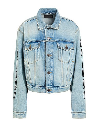 BALENCIAGA Denim jacket Blue 100% Cotton, Polyester