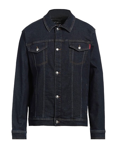 JOHN RICHMOND Denim jacket Blue 98% Cotton, 2% Elastane