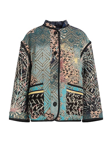 FORTE_FORTE Jacket Turquoise 30% Polyester, 28% Acrylic, 18% Viscose, 14% Synthetic fibers, 10% Cotton
