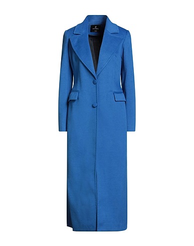 CRISTINAEFFE Coat Bright blue 92% Polyester, 8% Viscose