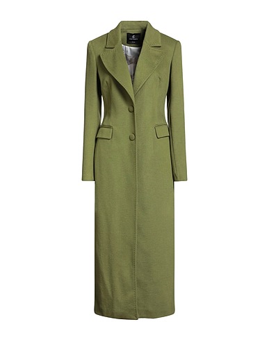 CRISTINAEFFE Coat Sage green 92% Polyester, 8% Viscose