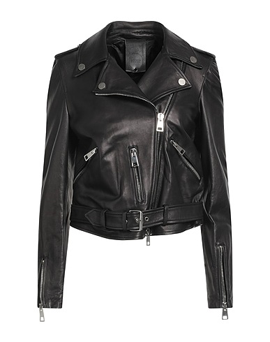 GIOCASTA Giacca biker Nero Pelle