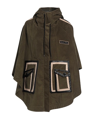 GAëLLE Paris Cloak Military green 98% Cotton, 2% Elastane, Polyurethane