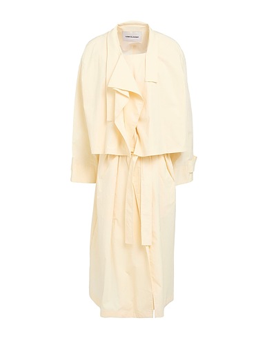 LOW CLASSIC Full-length jacket Cream 65% Cotton, 29% Nylon, 6% Polyurethane