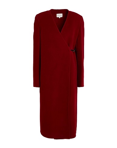 LOULOU STUDIO Coat Burgundy 90% Wool, 10% Cashmere