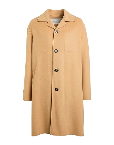 AMI ALEXANDRE MATTIUSSI Coat Sand 90% Virgin Wool, 10% Cashmere