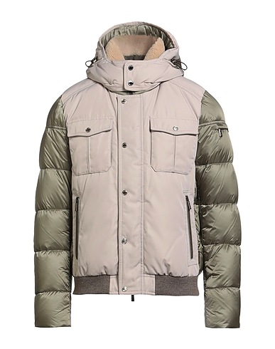 MOORER Shell jacket Light grey 70% Polyester, 30% Cotton, Polyamide, Wool, Acrylic