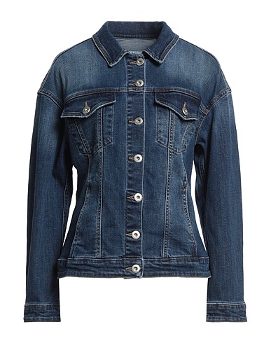 SHAFT Giubbotto jeans Blu 98% Cotone, 2% Elastan