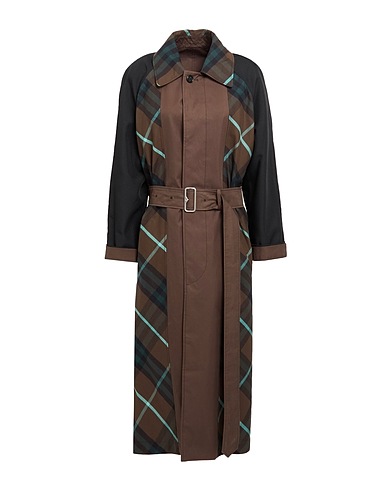 BURBERRY Lange Jacke Militärgrün 100% Baumwolle