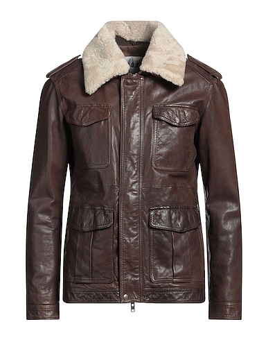 SWD by S.W.O.R.D. Jacket Chocolate brown 100% Cow leather, Shearling