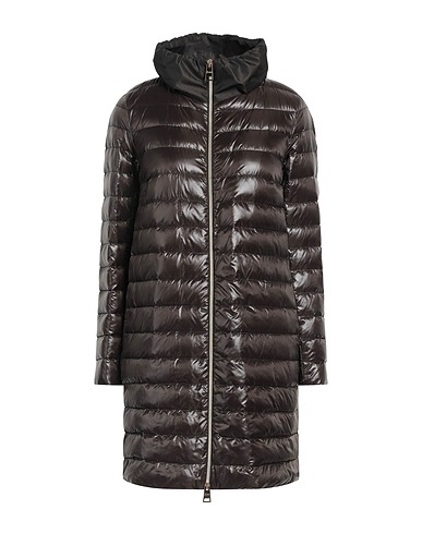 HERNO Shell jacket Dark brown 100% Polyamide, Polyester