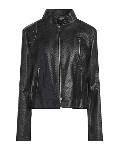 VISCONF Bikerjacke Schwarz 100% Schlangenhaut