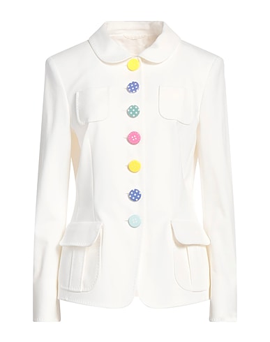 MAISON COMMON Giubbotto Off white 61% Cotone, 34% Poliestere, 5% Elastan