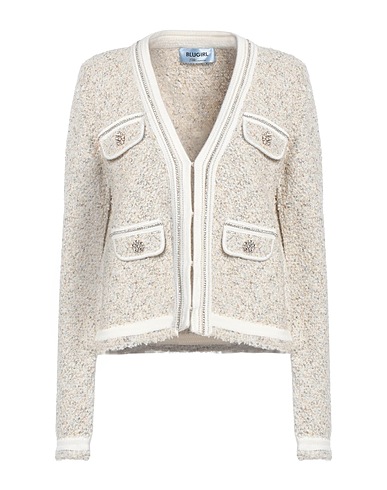 BLUGIRL Blouson Blanc 40% Polyamide, 30% Polyester, 18% Coton, 8% Acrylique, 4% Fibres textiles