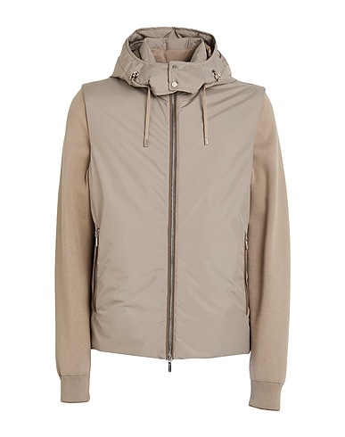 MOORER Piumino Grigio 100% Poliestere, Elastan, Cotone