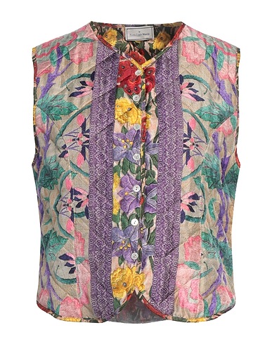 PIERRE-LOUIS MASCIA Vest Purple 75% Polyester, 25% Silk