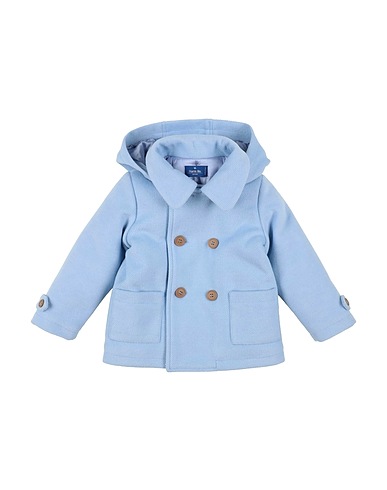 HARRIS BLU Cappotto Celeste 92% Poliestere, 8% Viscosa